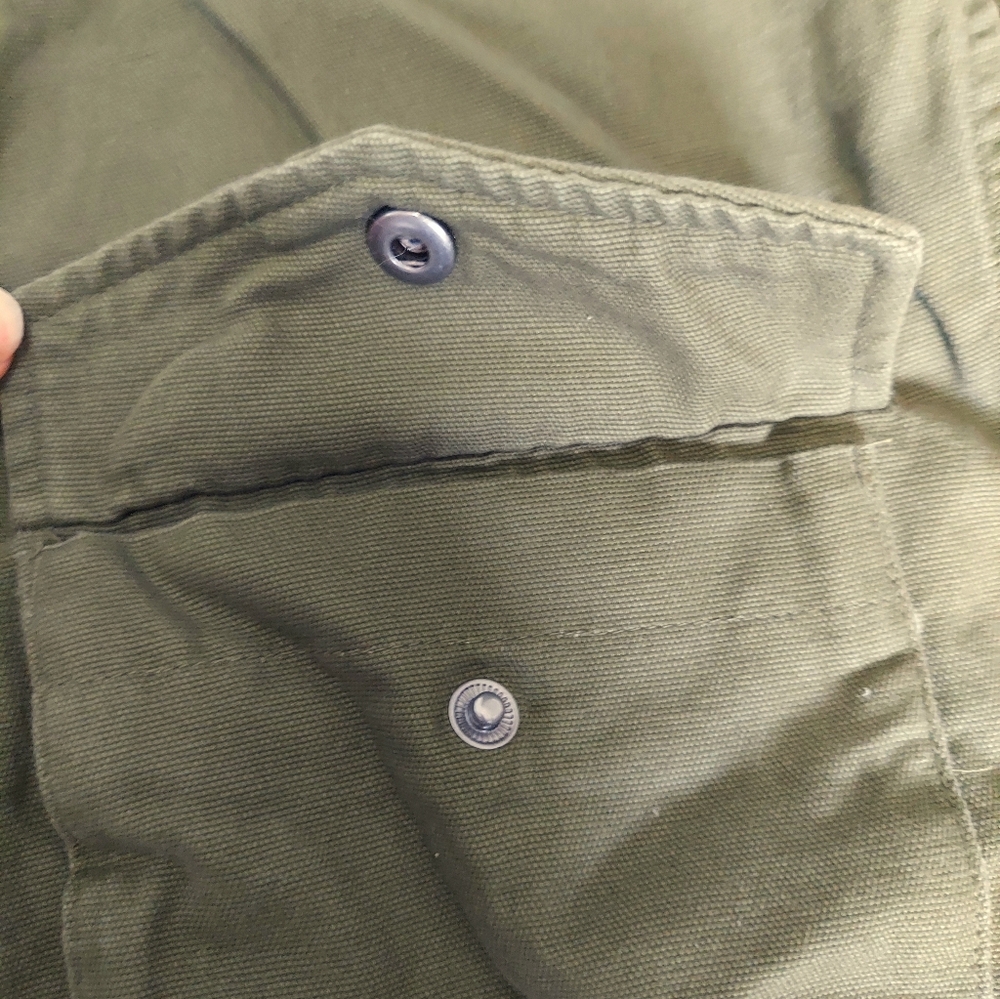 GAP Canvas Utility Jacket Large In Army Green - Picture 6 of 9